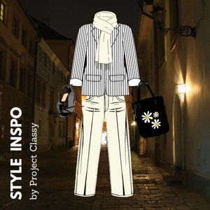 Women's striped blazer